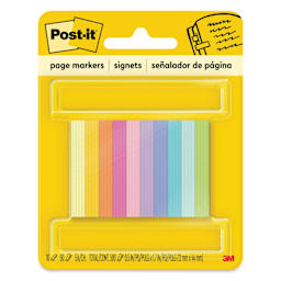 Post-it Page Markers - Pkg of 10, 1/2" x 1-7/10" front of packaging