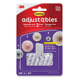 Command Adjustable Hooks - Pkg of 14 Hooks, front of packaging