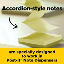 Accordion style notes are specially designed to work in post-it note dispensers.