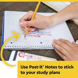 Use Post-it Notes to stick to your study plans