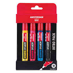 Amsterdam Acrylic Marker - Introduction Colors, Set of 4, front of the packaging