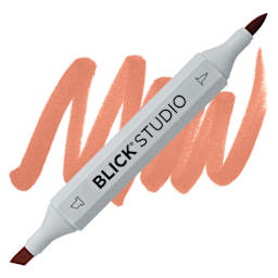 Blick Studio Brush Marker - Spice marker and swatch