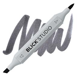 Blick Studio Brush Marker - Cool Gray 90% marker and swatch