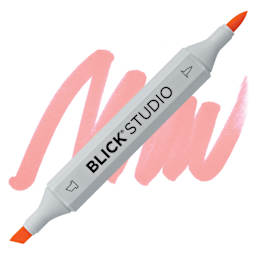 Blick Studio Brush Marker - Salmon Pink marker and swatch
