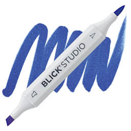 Blick Studio Brush Marker - Ultramarine marker and swatch
