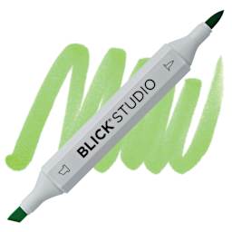 Blick Studio Brush Marker - Spring Green marker and swatch