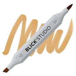 Blick Studio Brush Marker - Caramel marker and swatch