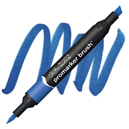 Winsor & Newton Promarker Brush Marker - Egyptian Blue marker and swatch