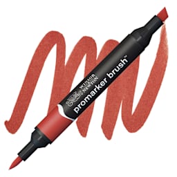 Winsor & Newton Promarker Brush Marker - Firebrick marker and swatch