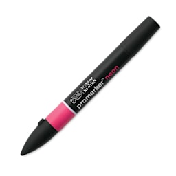 Winsor & Newton Neon ProMarker - Electric Pink, caps on