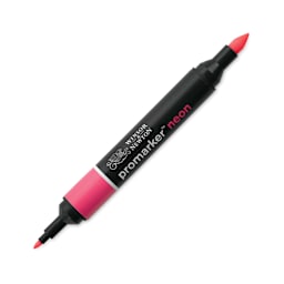 Winsor & Newton Neon ProMarker - Electric Pink, caps off