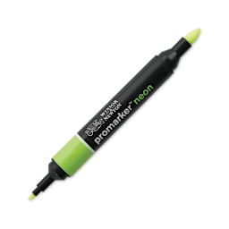 Winsor & Newton Neon ProMarker - Luminous Yellow, caps off