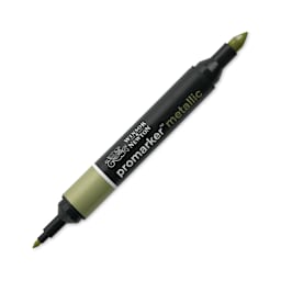 Winsor & Newton Promarker Metallic Marker - Gold, caps off