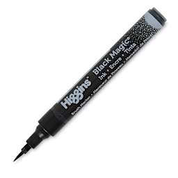 Higgins Ink Pump Markers - Angled view of uncapped Brush Nib Magic Marker