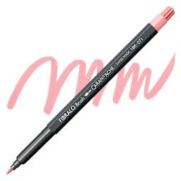 Caran d'Ache Fibralo Brush Marker - Salmon Pink marker and swatch