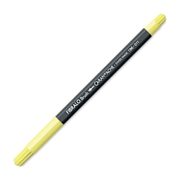 Caran d'Ache Fibralo Brush Marker - Pale Yellow with cap on