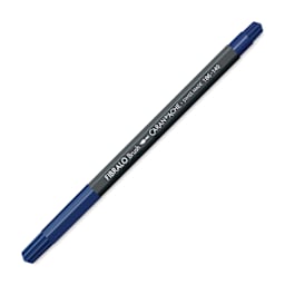 Caran d'Ache Fibralo Brush Marker - Night Blue with cap on