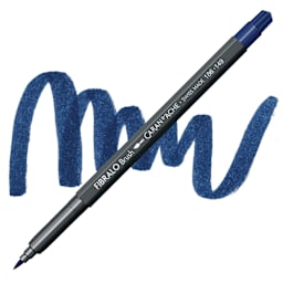 Caran d'Ache Fibralo Brush Marker - Night Blue marker and swatch
