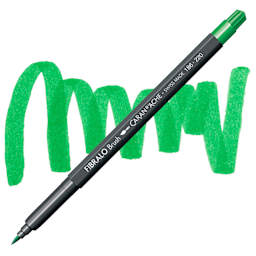 Caran d'Ache Fibralo Brush Marker - Grass Green marker and swatch
