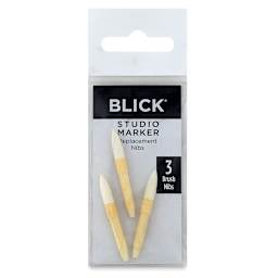 Blick Marker Nib Replacements - Front of 3 pc Brush Nib package
