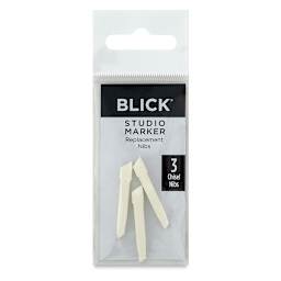 Blick Marker Nib Replacements - Front of 3 pc Chisel Nib package
