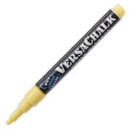 VersaChalk Wet Erase Liquid Chalk Marker - Classic Buttercream Yellow, 3 mm, Fine Tip, cap off