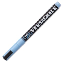 VersaChalk Wet Erase Liquid Chalk Marker - Neon Blue, 3 mm, Fine Tip, cap on