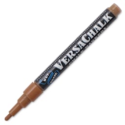 VersaChalk Wet Erase Liquid Chalk Marker - Classic Walnut Brown, 3 mm, Fine Tip, cap off