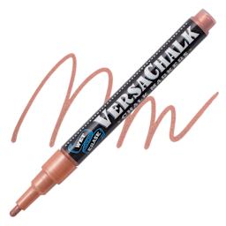 VersaChalk Wet Erase Liquid Chalk Marker - Metallic Copper, 3 mm, swatch and marker