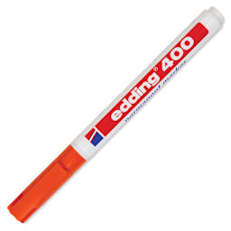 Edding Permanent Marker - Orange, 400 Series, Bullet Nib, 1 mm, cap on