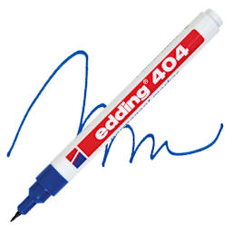 Edding Permanent Marker - Blue, 404 Series, swatch and marker