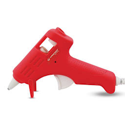 Surebonder Essentials Mini High Temp Glue Gun - Coral, outside of the packaging.