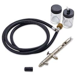 Badger Anthem 155 Double Action Airbrush - Components of Airbrush Set with 4' Air Hose 