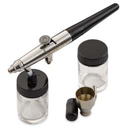 Badger Crescendo 175 Double Action Airbrush - Components of Fine Tip Set shown