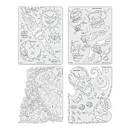 Iwata Artool Freehand Template - Set of 4, Son of Skull Master