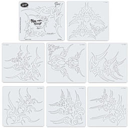 Tribal Master II Cornered Templates, Set of 8