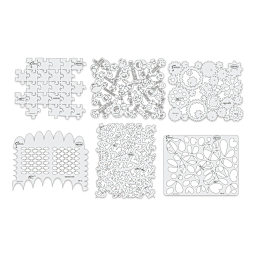Iwata Artool Freehand Template - Set of 6, Kustom FX II