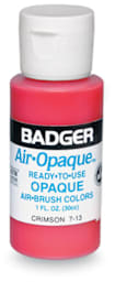 Badger Air-Opaque Airbrush Paints - Front of single bottle of Red paint