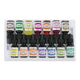Dr. Ph. Martin's Radiant Concentrated Watercolor Set - 1/2 oz, Set of 14, Assorted, Set C - back of packaging