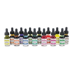 Dr. Ph. Martin's Radiant Concentrated Watercolor Set - 1/2 oz, Set of 14, Assorted, Set C - contents