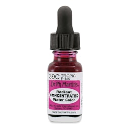 Dr. Ph. Martin's Radiant Concentrated Individual Watercolor - 1/2 oz, Tropic Pink