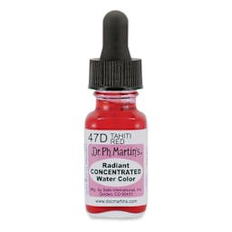 Dr. Ph. Martin's Radiant Concentrated Individual Watercolor - 1/2 oz, Tahiti Red