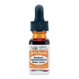Dr. Ph. Martin's Radiant Concentrated Individual Watercolor - 1/2 oz, Amber Yellow