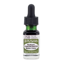 Dr. Ph. Martin's Radiant Concentrated Individual Watercolor - 1/2 oz, Olive Green