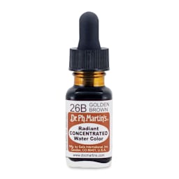 Dr. Ph. Martin's Radiant Concentrated Individual Watercolor - 1/2 oz, Golden Brown
