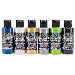 Createx Wicked Colors Airbrush Paint Sets - Component bottles of 6 pc Pearl Colors set