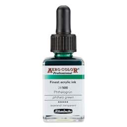 Schmincke Aero Color Professional Airbrush Color - 28 ml, Phthalo Green