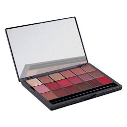 Graftobian Lip Palettes - Front view of open 18 well Super Pro Palette