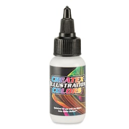 Createx Illustration Mediums - Front view of bottle of 1 oz Transparent Base