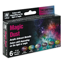 Vallejo The Shifters Eccentric Acrylic Airbrush Colors - 17 ml, Set of 6, Magic Dust (Package)
